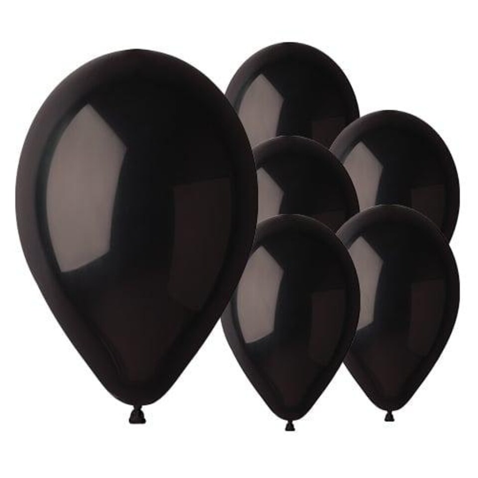image 1 of Black Bio Latex Balloons 33cm / 13 in - Pack of 10