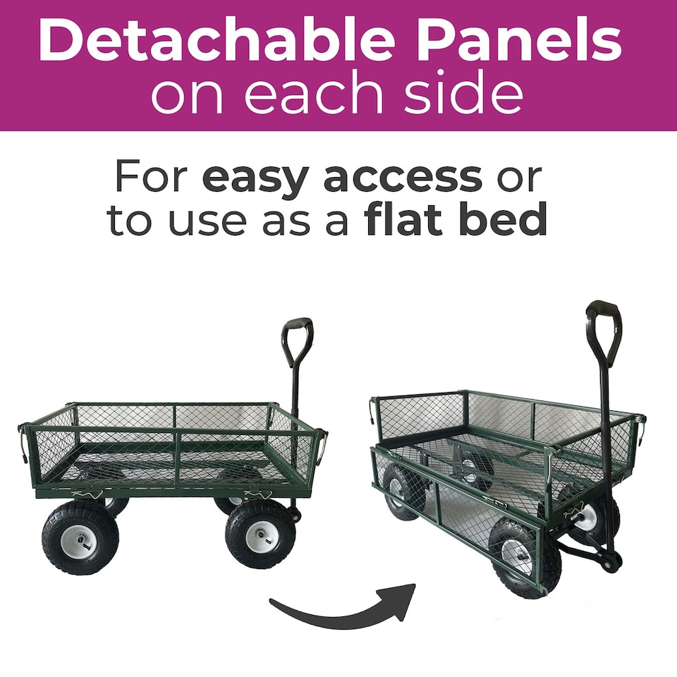 image 1 of Neo Heavy Duty Garden Outdoor Cart with Cover