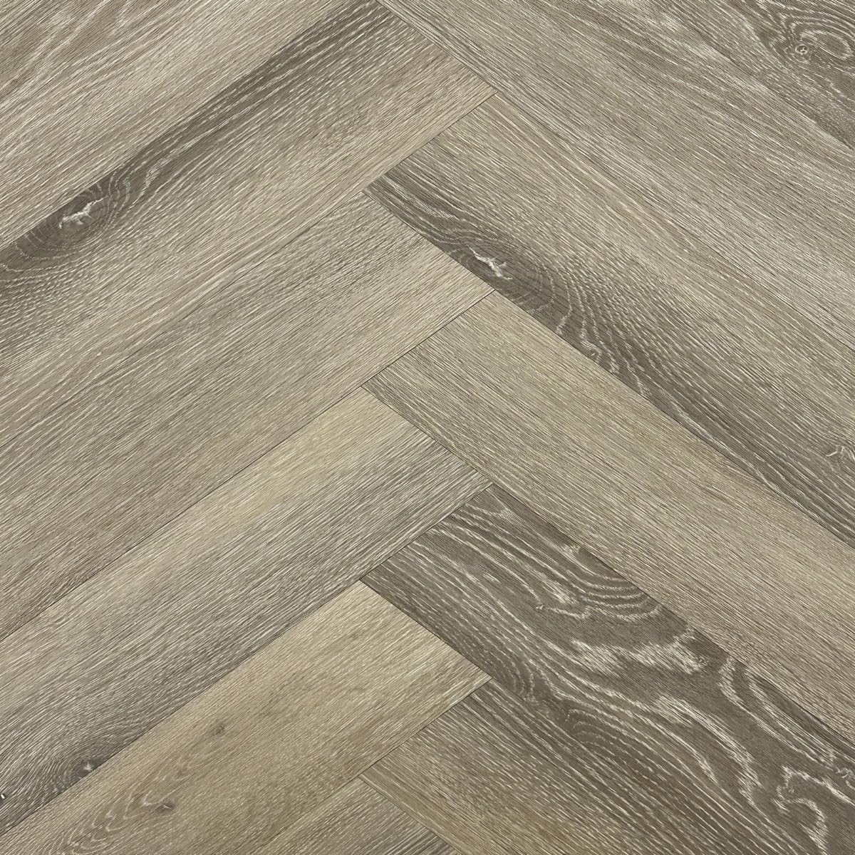 Worn Wood Effect Glue Down LVT Flooring - Herringbone(2.5mm) For Domestic & Commercial Use 1.36m² Per Pack