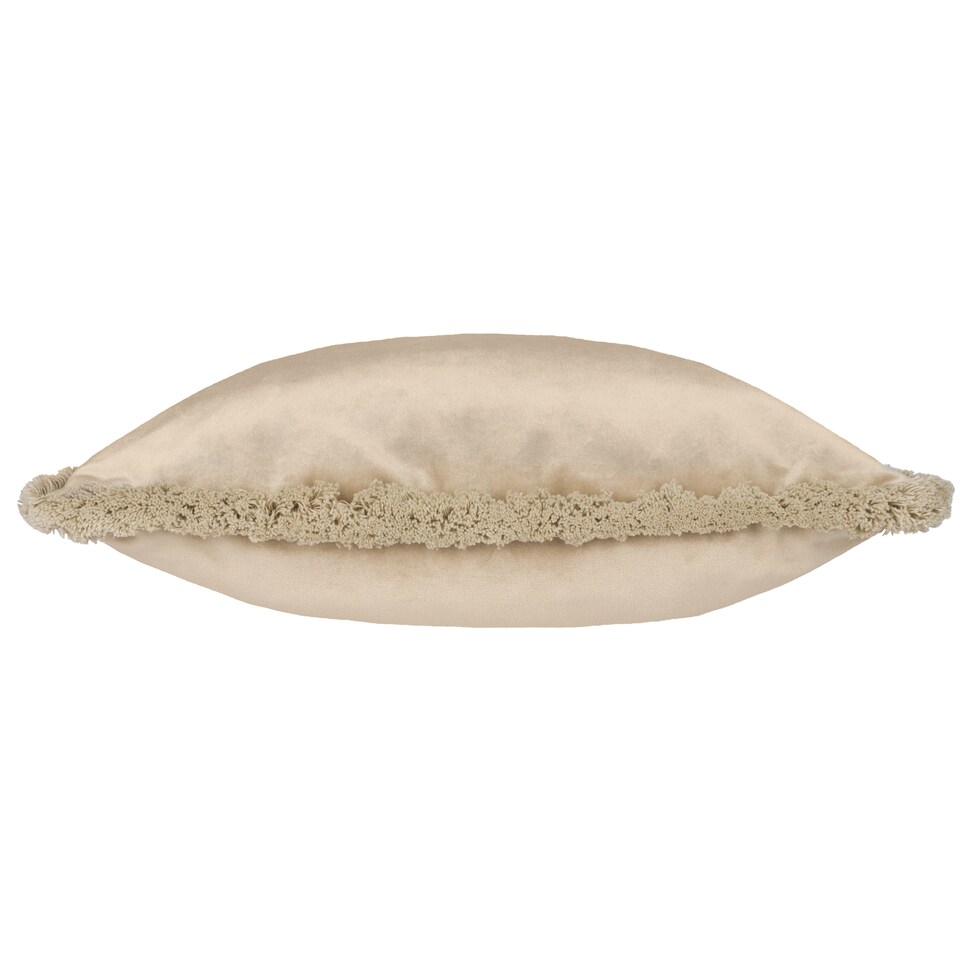 image 1 of Paoletti Freya Velvet Cushion, Taupe, 45 x 45cm