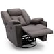 image 2 of Afton Electric Technology Fabric Auto Recliner USB Lounge Sofa Chair (Brown)