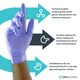 image 3 of Unigloves Sapphire Pearl Box of 100 Nitrile Gloves Blue | Medium