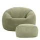 image 4 of Icon Kingston Classic Beanbag and Footstool Sage Green Green