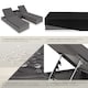 image 5 of Sun Lounger Set - 2 loungers, 1 side table, aluminium frame, adjustable backrest, rain cover | Grey | grey | 1