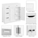 image 4 of Yaheetech  Practical Storage Cabinet with 4 Drawers White