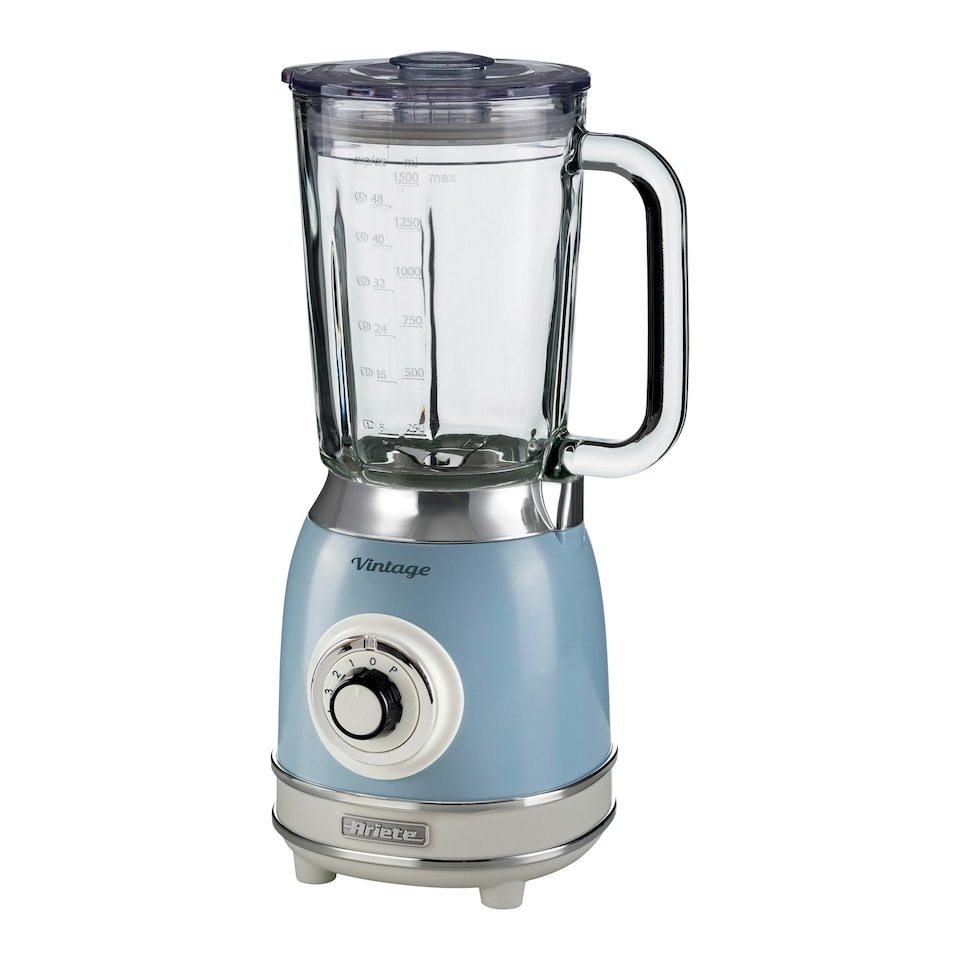 image 1 of Ariete 58305, Vintage Glass Jug Blender, 1.5 Litre, Blue