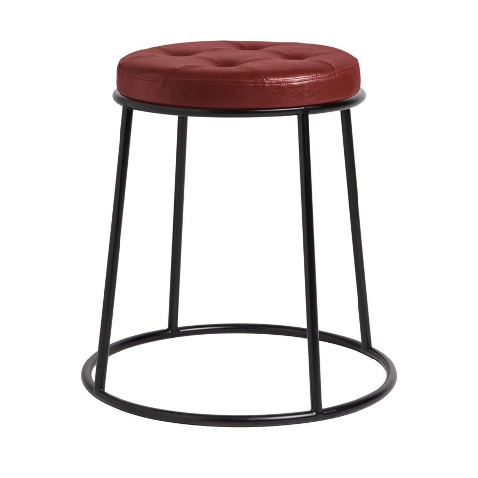 Ducat 45 - Black Metal Frame - Vintage Red Seat. Red