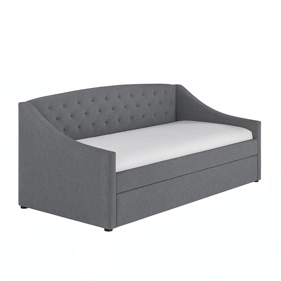 image 1 of Flair Aurora Daybed with Trundle Grey Linen