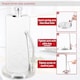 image 5 of SPARES2GO Kitchen Roll Holder Weighted Base Stainless Steel Paper Towel Stand with Spring Tension Arm (Silver)