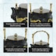 image 3 of Buckingham Cast Iron Japanese Teapot 1500 ml + Star trivet 18 cm + Lid Lifter   in wooden Gift Box
