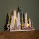 image 6 of 31cm Battery Operated Light up Wooden Christmas Tree with Deer and 15 Warm White LEDs