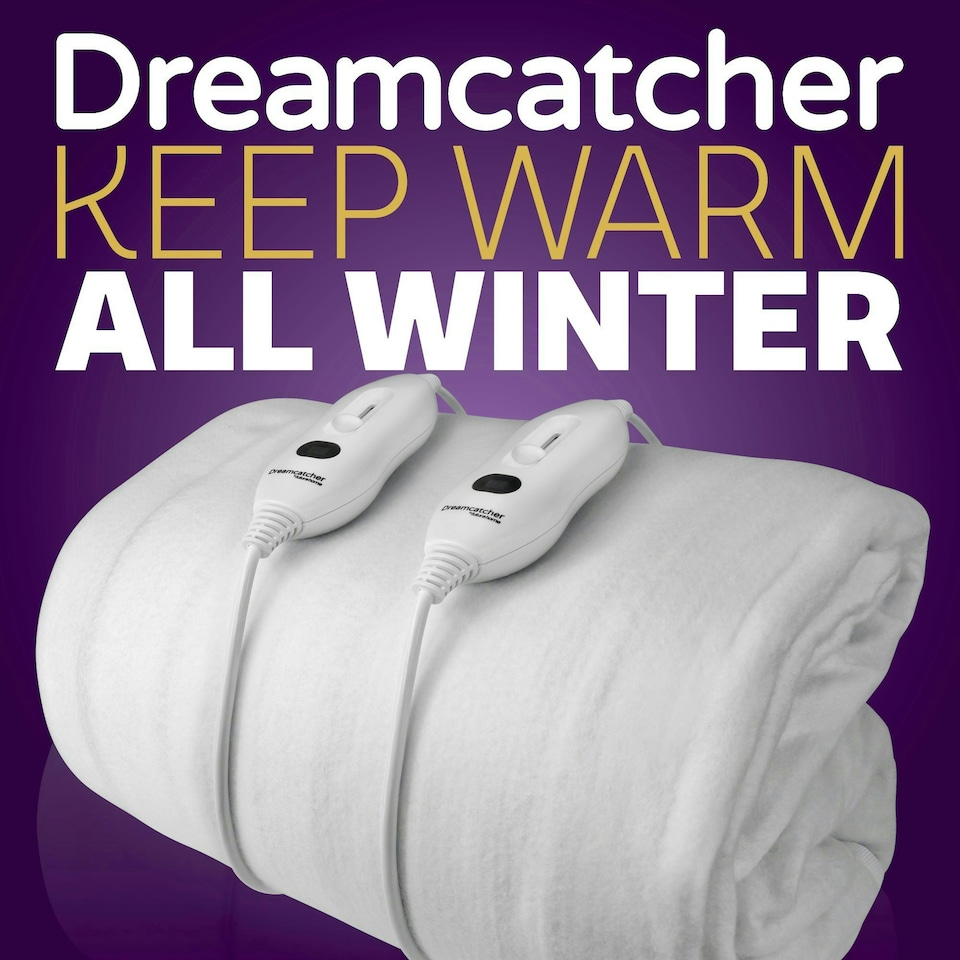 image 1 of Dreamcatcher King Size Electric Under Bed Blanket Fitted Skirt Dual Control