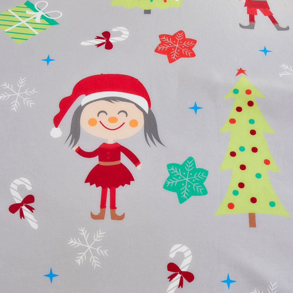 image 1 of Fusion Elf & Santa Duvet Cover Set Grey