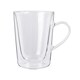 image 4 of Rink Drink Double Walled Coffee Glasses with 12 Spoons - 285ml - Pack of 2 | Clear | Clear