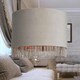 image 6 of Grey Velvet With Copper Inner Tassled Light Shade Grey | Copper