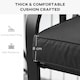 image 6 of Outsunny Garden Bench Cushion 2 Seater Seat Pad Indoor& Outdoor Use Black | Black | Black | 120 x 50 x 8 cm