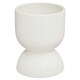 image 2 of Interiors by Premier Lightweight White Planter, Durable Ceramic Construction Outdoor Pot, Cylindrical Design Flower Planter White