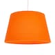 image 2 of Traditional 30cm Vivid Orange Linen Fabric Drum Table/Pendant Shade 60w Maximum | Orange