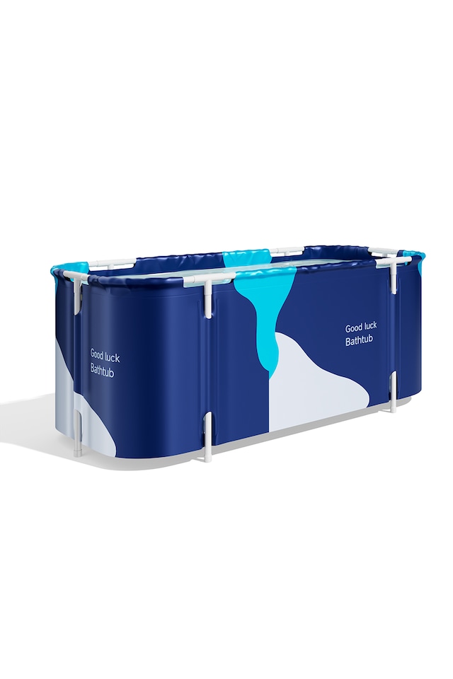 image 1 of Living and Home Foldable Soaking Bathtub for Indoor and Outdoor Use,115cm | Blue