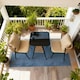 image 5 of Valena Patio Garden Bistro Set 3 Piece Rattan Outdoor Furniture Table & Chairs