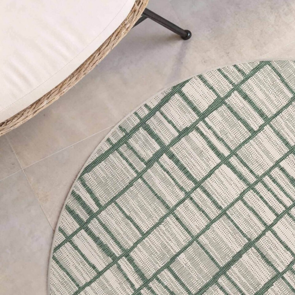 image 1 of Ted Baker Indoor Outdoor Crouch Round Abstract Rug
