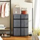 image 3 of COSTWAY Chest of Drawers Storage Organizer w/6 Drawers Grey