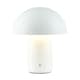 image 3 of Modern Rechargeable Mushroom Table Lamp in Mat White with Touch Dimmer Button | White | White | 1