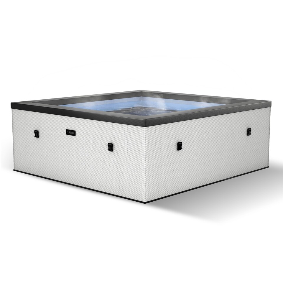 image 1 of Wave Garda 4 Person Eco Foam Hot Tub, Pebble White