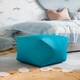 image 1 of Waterproof Cube Indoor Outdoor Bean Bag Foot Stool Pouffe Blue | Teal