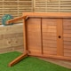 image 8 of Grasmere Outdoor 6 Person Rectangular Wooden Garden Patio Table
