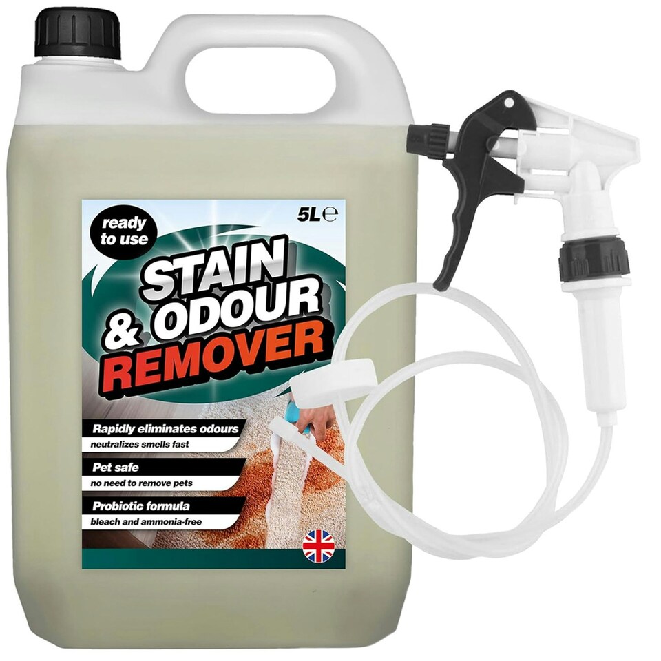 image 1 of 1 x 5L Stain & Odour Remover Eliminates Odours Pet Safe Complete With Long Hose Trigger