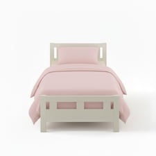 Flannelette Cotton Cot Bed Duvet Cover Set Brushed Warm Bedding Set | Pink | Toddler