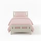 image 1 of Flannelette Cotton Cot Bed Duvet Cover Set Brushed Warm Bedding Set | Pink | Toddler