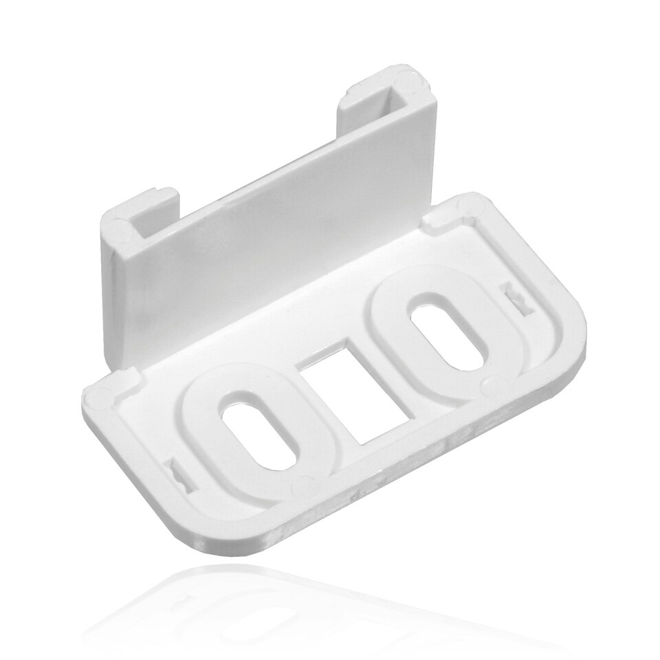 image 1 of SPARES2GO UNIVERSAL Integrated Fridge Door Slide Mounting Bracket Slider Kit (pack of 4) White