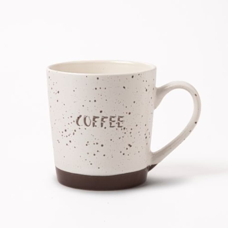 image 1 of Natural Speckled Ceramic Coffee Mugs 400ml | Cream | Cream | 400ml | 1
