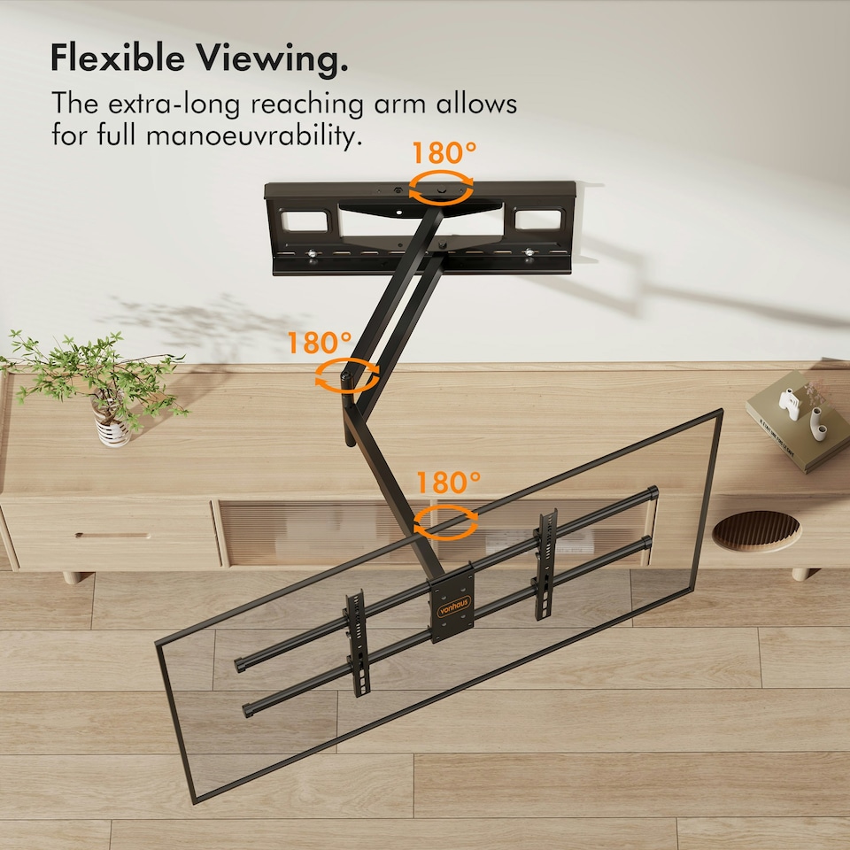 image 1 of VonHaus Long Reach Articulating TV Wall Bracket for 40-85" Screens