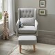 image 5 of Babymore Lux Nursing Chair with Stool - Grey Grey