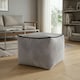 image 2 of Luxury Velvet Cube Bean Bag Ottoman Soft Plush Velvet Stool Pouffe | Silver