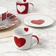 image 4 of 16pc Nordic Red Heart Dinner Set