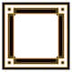image 2 of Art deco black & gold (Picture Frame) White | S