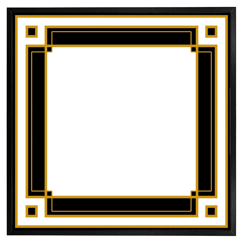 image 1 of Art deco black & gold (Picture Frame) White | S
