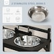 image 5 of PawHut Raised Dog Bowl w/ Adjustable Height Stand, for Small Medium Large Dogs