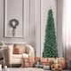 image 4 of COSTWAY 7Ft Slim Pencil Artificial Christmas Tree Home Decor w/Solid Metal Legs Green