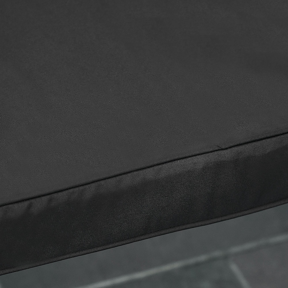 image 1 of Outsunny Garden Bench Cushion 2 Seater Seat Pad Indoor& Outdoor Use Black | Black | Black | 120 x 50 x 8 cm