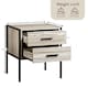 image 6 of Vida Designs Brooklyn 2 Drawer Bedside Cabinet Industrial Cabinet Table Nightstand, Grey