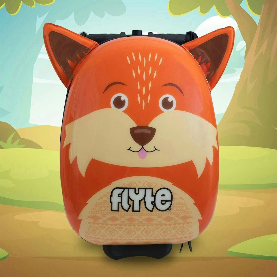 image 1 of Flyte Scooter Suitcase Folding Kids Luggage - Frazer the Fox, Hardshell