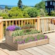 image 2 of Outsunny Wooden Raised Bed 3-Tier Planter Kit Elevated Plant Box 124x124x56cm