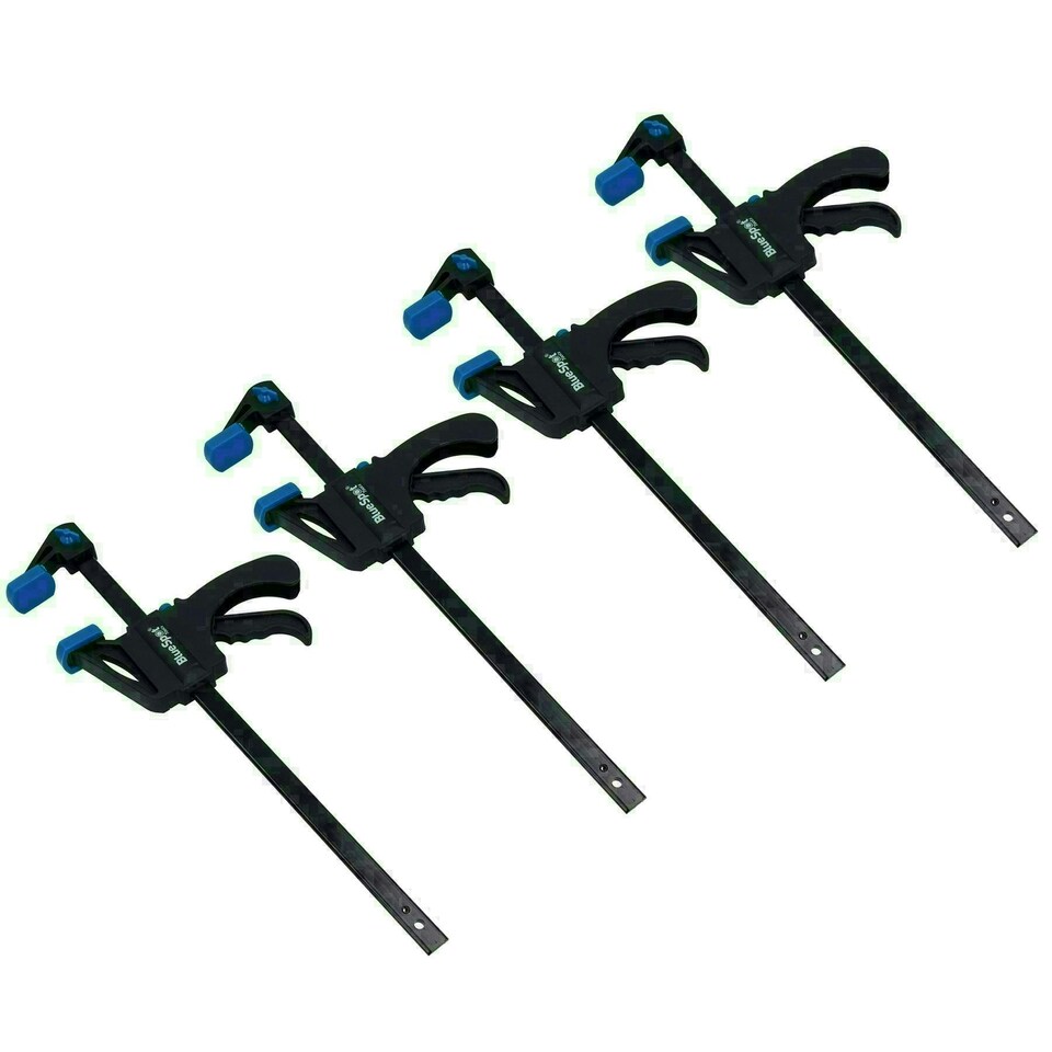 image 1 of 12" Quick Release Ratchet Rapid Bar Speed Clamp Holder Grip Spreader Fastener 4pk