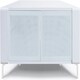 image 6 of MDA Designs CORVUS Corner-Friendly Gloss White Contemporary Cabinet with White Profiles White BeamThru Glass Doors Suitable for Flat Screen TVs up to 50" White