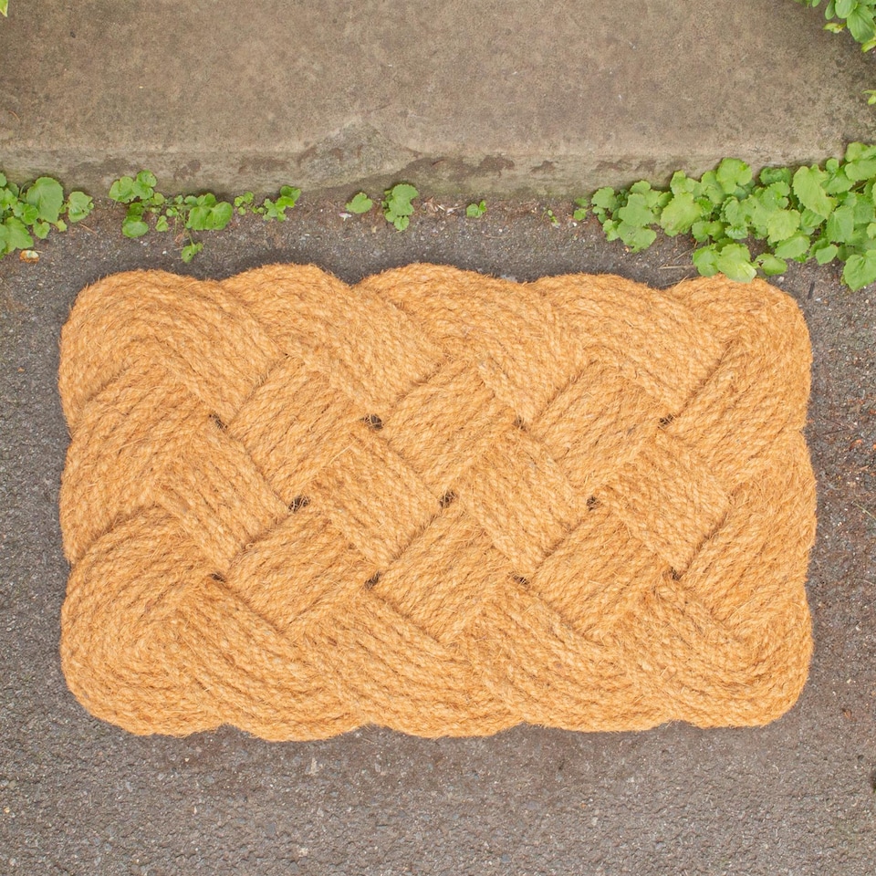 image 1 of Nicola Spring Natural Coir Knotted Door Mat - 68cm x 43cm